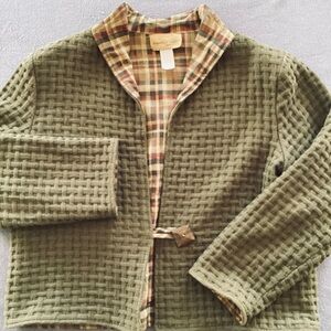 Painted Pony reversible waffle plaid jacket. Made in the USA. SIZE XL